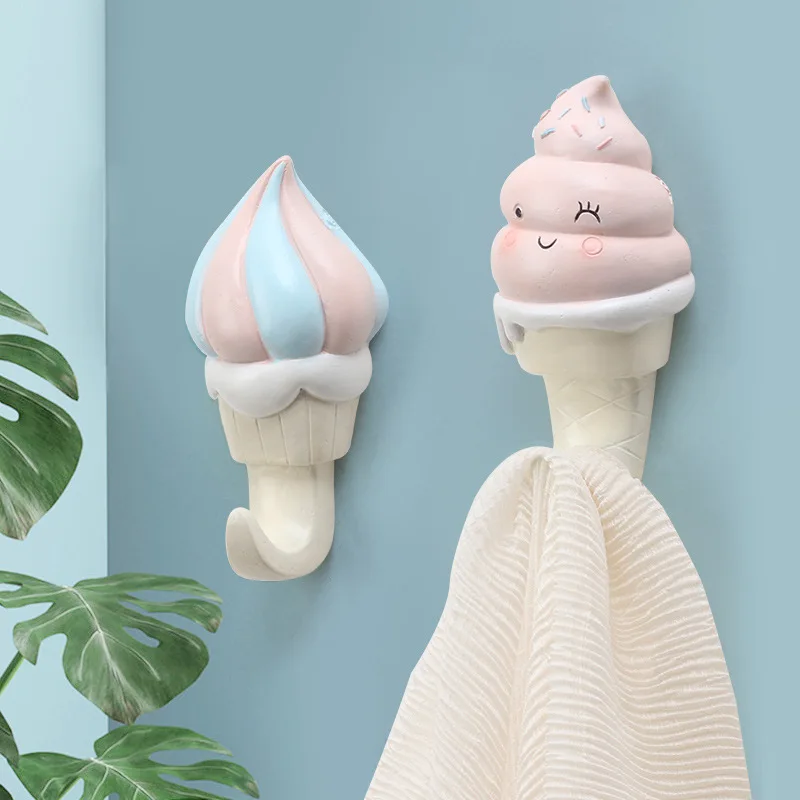 

Nordic style Clothes Hanger Wall Mounted Key Hat Hook Ice Cream Hook Kid Room Wall Decor Children Room Decorative Hooks