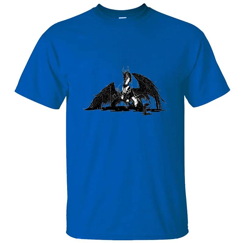 Men-Blue Креативная Классическая футболка с драконом для мужчин, черная, евро Размер, S-5xl, формальная Мужская футболка, потрясающие Юмористические футболки - Цвет: Men-Blue