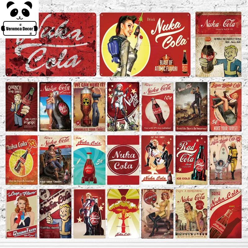 NUKA COLA Metal Sign Retro Vintage Bar Pub Garage Poster Wall Shed