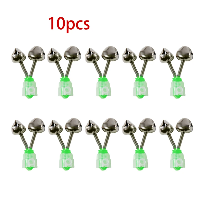 10 шт./компл. двойные спиральные колокольчики сигнализация поклевки для рыбалки
