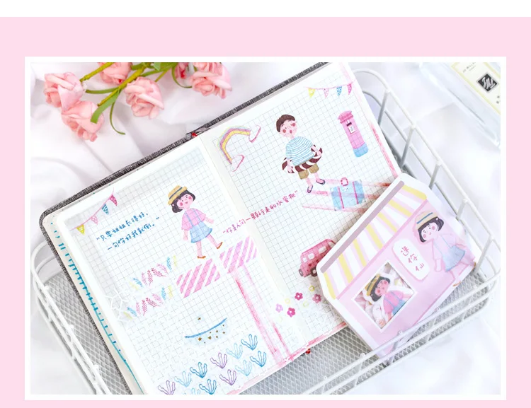 20 компл./лот Kawaii канцелярские наклейки Симпатичные декоративные Мобильный наклейки Скрапбукинг ручные поделки наклейки