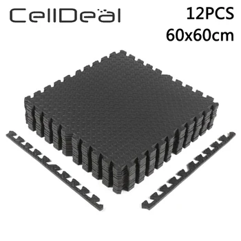 

12pcs 60x60cm EVA Foam Interlocking Exercise Gym Floor Mats Protective Tile Flooring Carpets Mat Fitness Protective Floor Mat