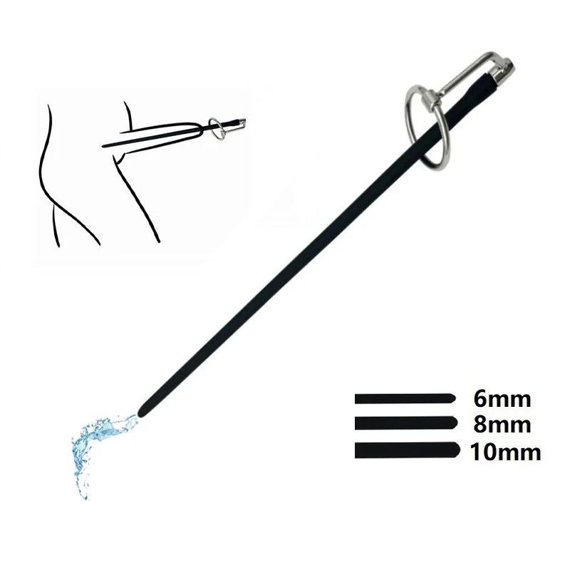 Silicone stainless steel Metal head ring urethral dilators catheter sound man penis plug masturbator sex toy for male urethral dilator silicone urethral dilator