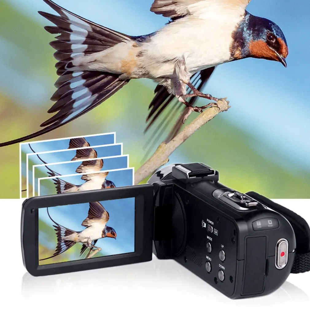 

WIFI 3.0 LCD 24.0MP 18x Camcorder Camera Full HD 1080p Video Camera Digital Zoom 270 Rotation Screen Support Microphone Lens