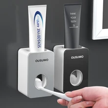 Автоматический диспенсер для зубной пасты Пыленепроницаемая зубная паста ванная комната подвеска всасывание стены зубная паста соковыжималки черный серый