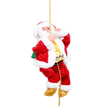 

Electric Climbing Ladder Santa Claus with Music Plush Toy Christmas Decoration GXMA