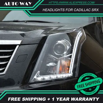

Car styling LED HID Rio LED Cadillac SRX headlights case for Cadillac SRX Headlights 2010-2014 SRX Bi-Xenon Lens low beam