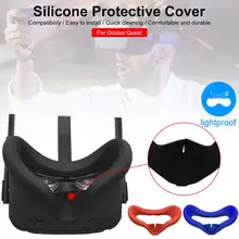 Rondaful VR чехол для лица для Oculus Quest VR Gaming головная силиконовая маска для глаз, анти-пот, предотвращает утечку света, моется