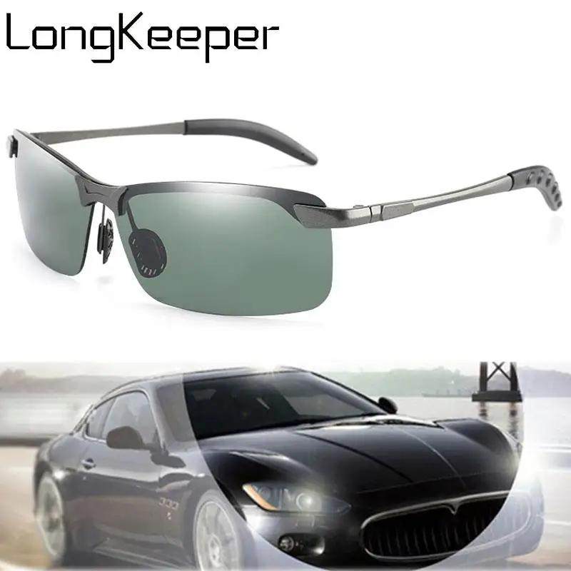 LongKeeper поляризационные фотохромные солнцезащитные очки для мужчин Меняющие цвет