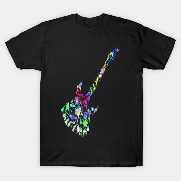 Men t-shirt E Guitar Musician Musical Instruments Gift Colorful tshirt Women t shirt | Мужская одежда