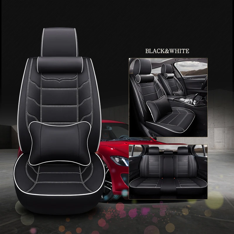 WLMWL Universal Leather Car seat cover for Audi all models a3 8v a4 b6 b9 b8 c7 q5 a5 a6 c6 q7 q3 car styling auto Cushion | Автомобили и