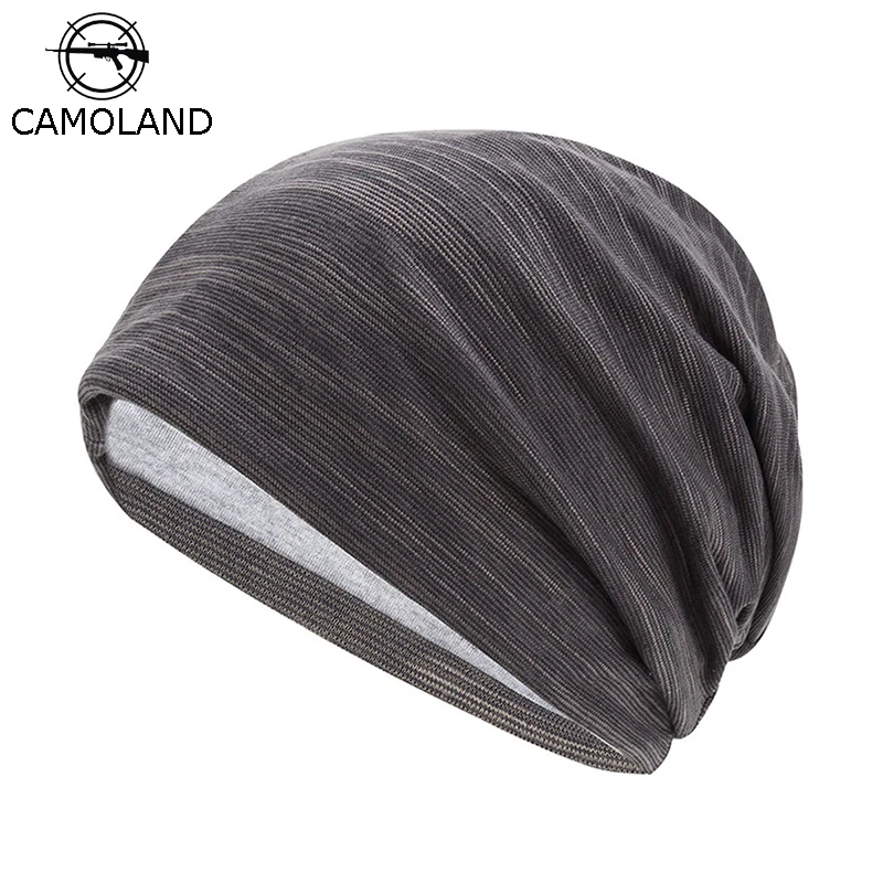 

CAMOLAND Women Breathable Thin Skullies Beanies For Men Solid Color Knitted Skullcap Casual Hip Hop Beanie Sport Hat Hedging Cap
