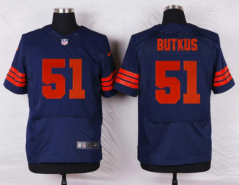 Stitiched, Chicago Jay Cutler Brandon Marshall Gale Sayers Дик Butkus Brian Urlacher майка Ditka Leonard Floyd Dan Хэмптон Джерси - Цвет: Шампанское