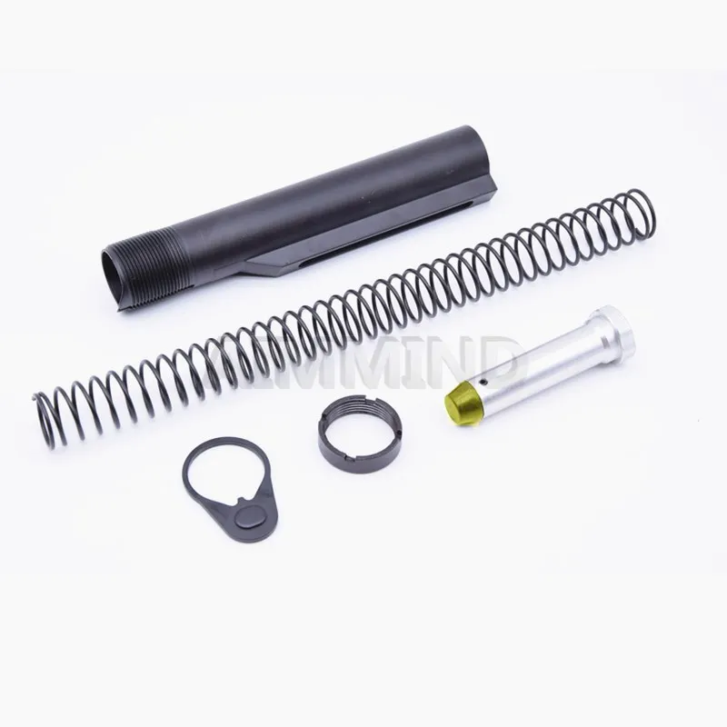 

Tactical AR15 Latch Mil-spec 6 Position Buffer Extension Tube Rod Assembly /Kit 5 Items Combo Cylinder Rod End Plate Spring Nut