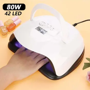 

80/36W Nail Dryer UV LED Nail Lamp Gel Polish Curing Lamp With Bottom 30s/60s Timer LCD Display Lamp For Nail Dryer