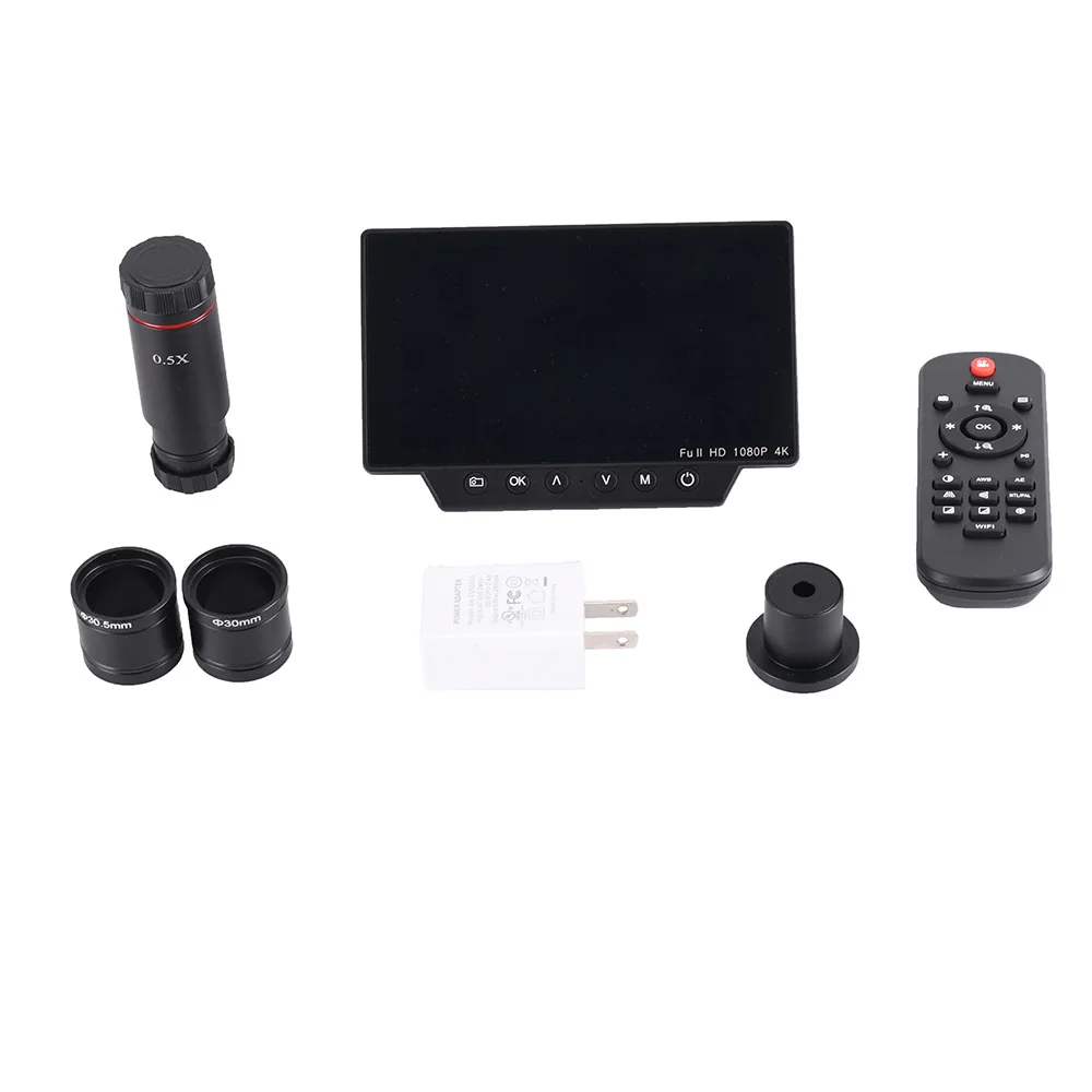 HY-1070 микроскоп 16 мегапикселей 4K 1080P USB поддержка wifi подключение цифровой микроскоп с 1.0X 0.5X адаптер крепления