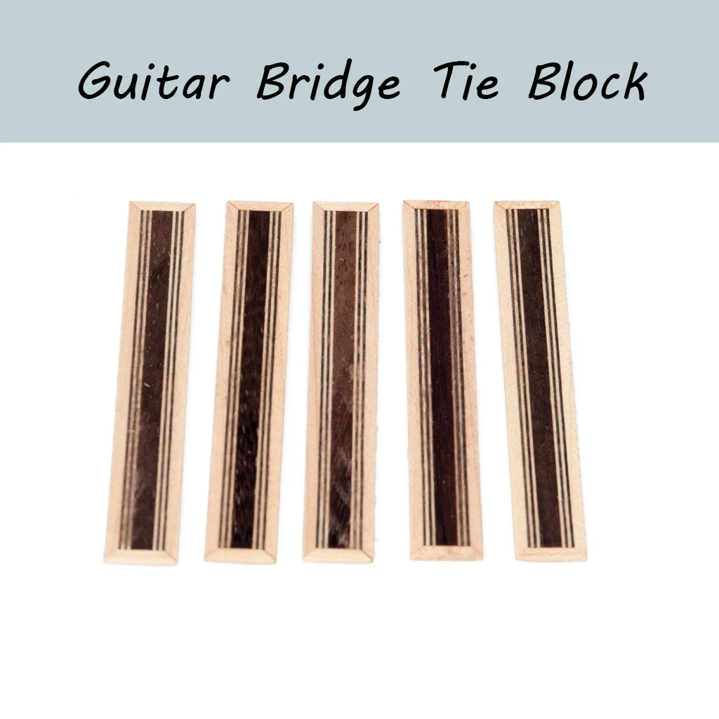 

5PCS Classical Guitar Bridge Tie Blocks Rosewood Inlay Wood Frame Series