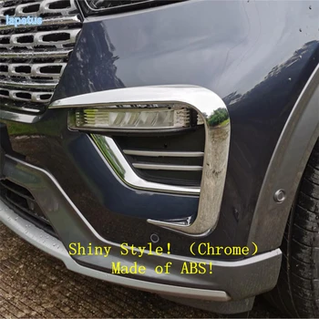 

Auto Styling Front Fog Lights Lamps Eyelid Eyebrow Strip Cover Trim Fit For Ford Explorer 2020 2021 Chrome / Carbon Fiber ABS