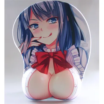 

Sexy Girl 3D Silicone Breast Mouse Pad Anime Character Girls Cosplay albedo Wrist Rest Mouse mat Mousepad Gift table pad