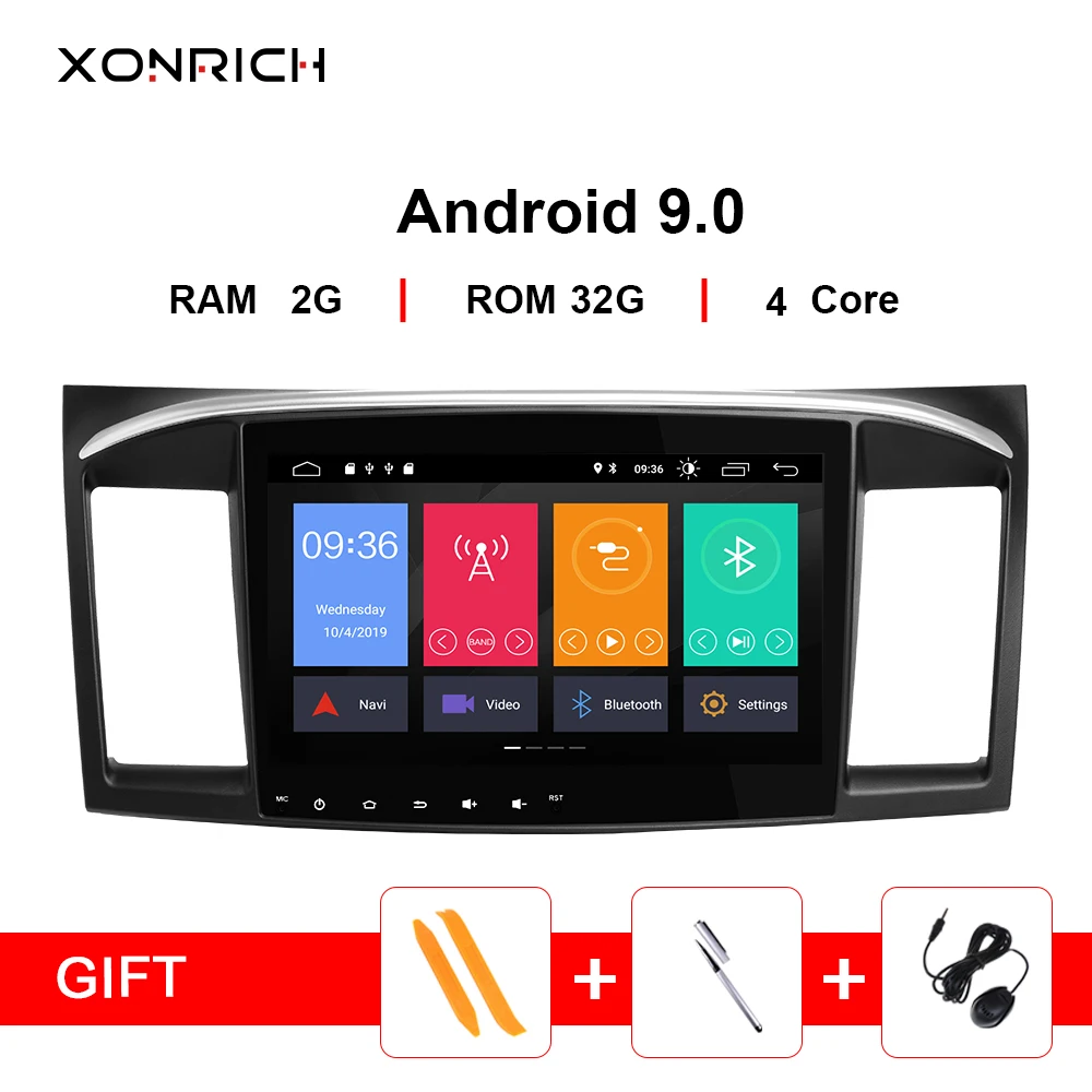 

10.1" DSP IPS screen Android 9.0 2 din GPS Multimedia no DVD Player For Mitsubishi Lancer Radio navigation stereo head unit 2GB