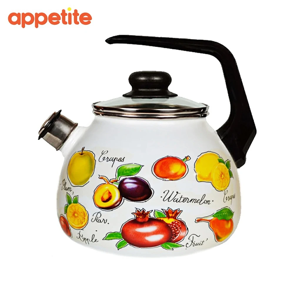 Чайник со свистком Appetite Гратен фрукты 3.0л|Чайники| |