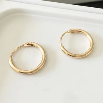 

Round Earrings Punk Metal Circle Earrings Street Style Gold Color Silver Color Small Hoop Earring For Women