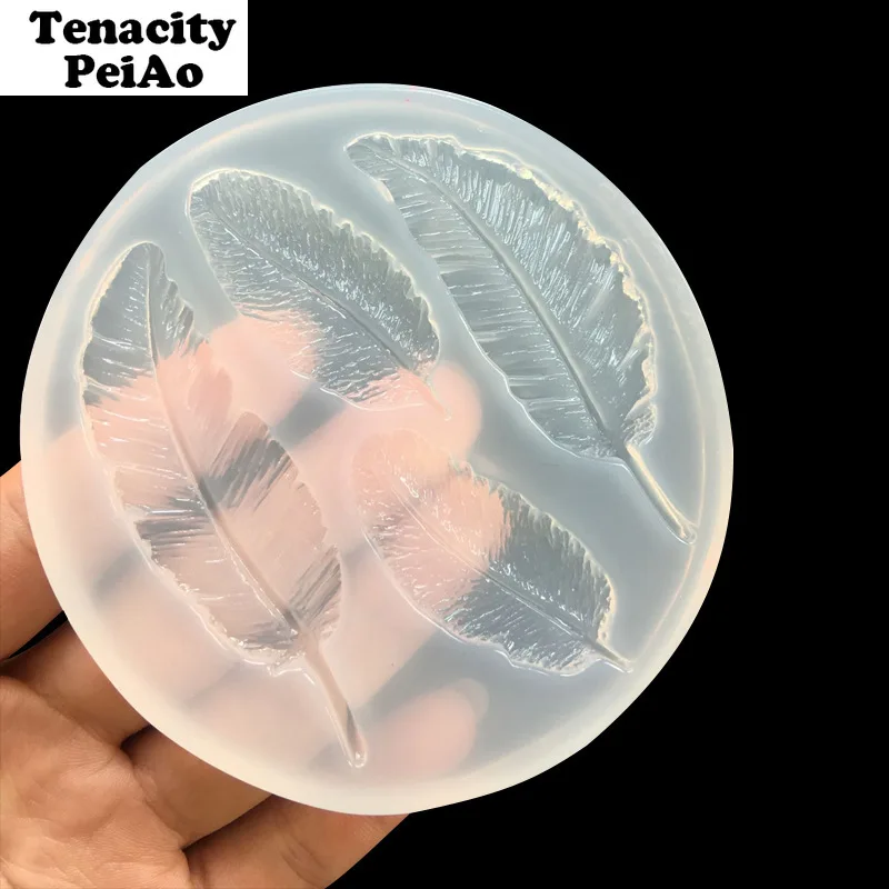 

Epoxy silicone mold DIY handmade feather resin molds for pendant jewelry making tools
