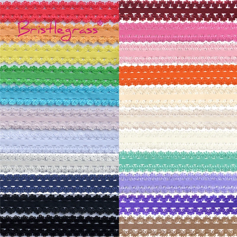 Hersteller 10mm 12mm Picot Elastic Band Plüsch zurück Finishing Elastic Picot Ed