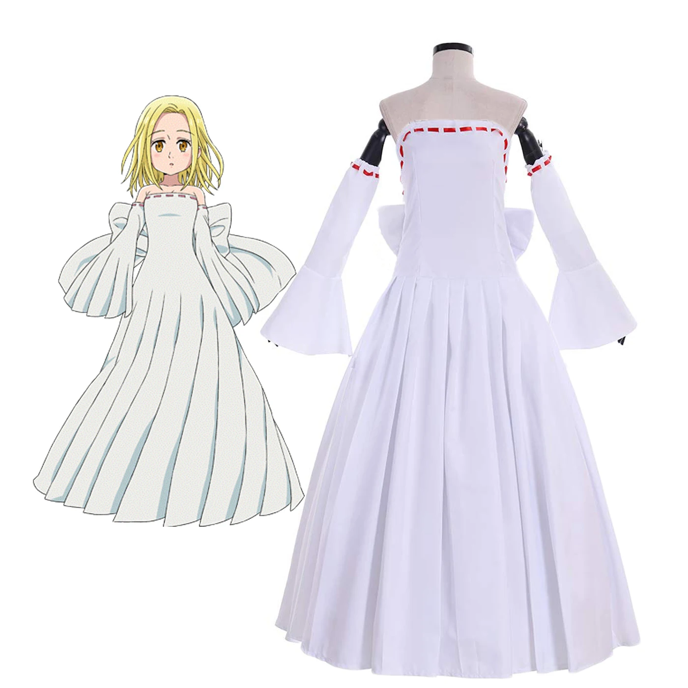 The Seven Deadly Sins Elaine Dress Cosplay Costume Nanatsu no Taizai Elaine Cosplay Costume Custom Made