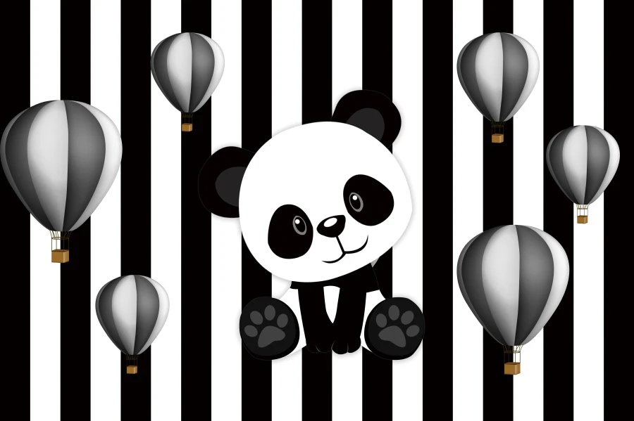 NZY06698 Laeacco Panda Green Bamboos с днем рождения Портретные Детские фотографии фоны для фотостудии - Цвет: NZY06698