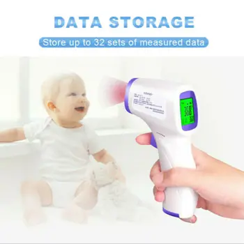 

Adult Baby Forehead Thermometer Non-Contact Infrared Digital Forehead Thermometer No Touch IR Body Temperature Gun