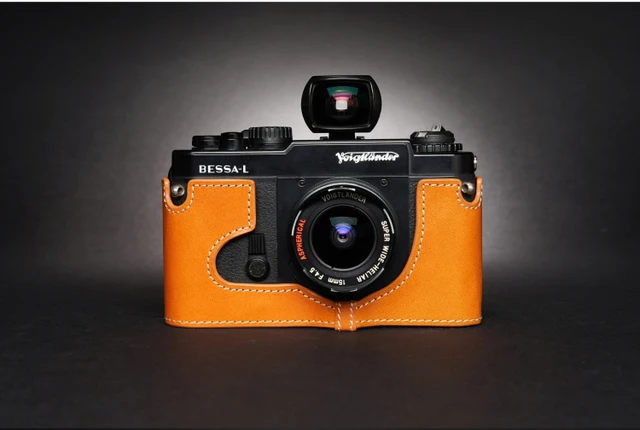 本革カメラケース Voigtlander Bessa R/L用 Evigtlander bessr BESSA-L用デザイン手作り本革カメラハーフ