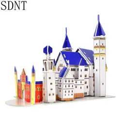 3D головоломка Neuschwanstein модель строительные наборы игрушки Мир аттракционы обучающая картонная коробка ручной работы Пазлы игрушки подарки