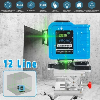 

Laser Level 3D 12 Line Remote Control Auto Self Leveling Laser Levels 360° Rotary Vertical Horizontal Cross Measuring Tool Kit