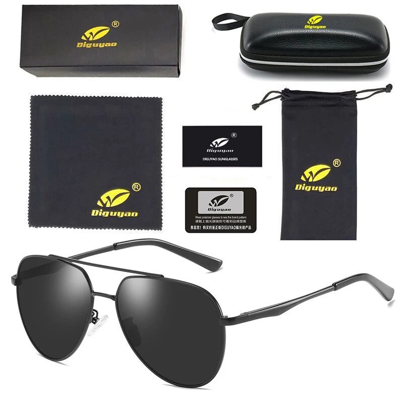 Новое поступление, солнцезащитные очки для мужчин, высокое качество, gafas de sol hombre polarizadas marca oculos, солнцезащитные очки для женщин - Цвет линз: Black---Grey