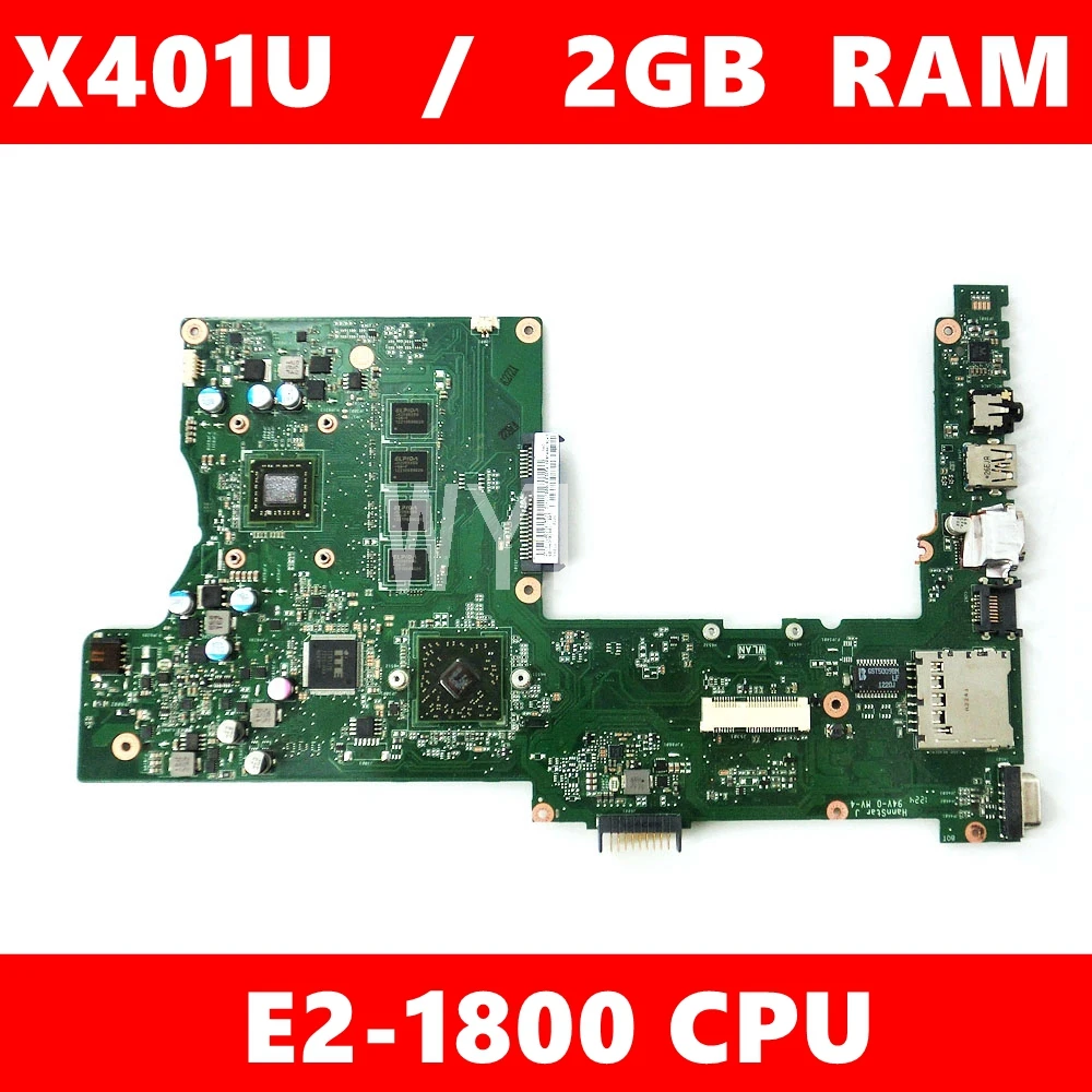 X401U M3 2GB RAM E2 1800 CPU материнская плата REV2.0 для ASUS X501U X301U ноутбука 60 N4MB1801 B03 100%