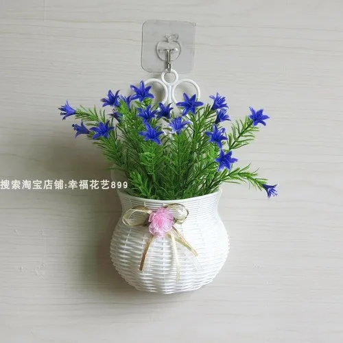 Purple lilies Искусственное растение моделирование настенный цветок горшок Горшечное растение садовое украшение Гостиная Спальня стены цветочный орнамент - Цвет: Purple lilies
