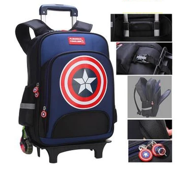 School Rolling backpacks for boys Travel bags for kid Boy's School wheeled backpack wheeled bag for School Trolley bag On wheels 1