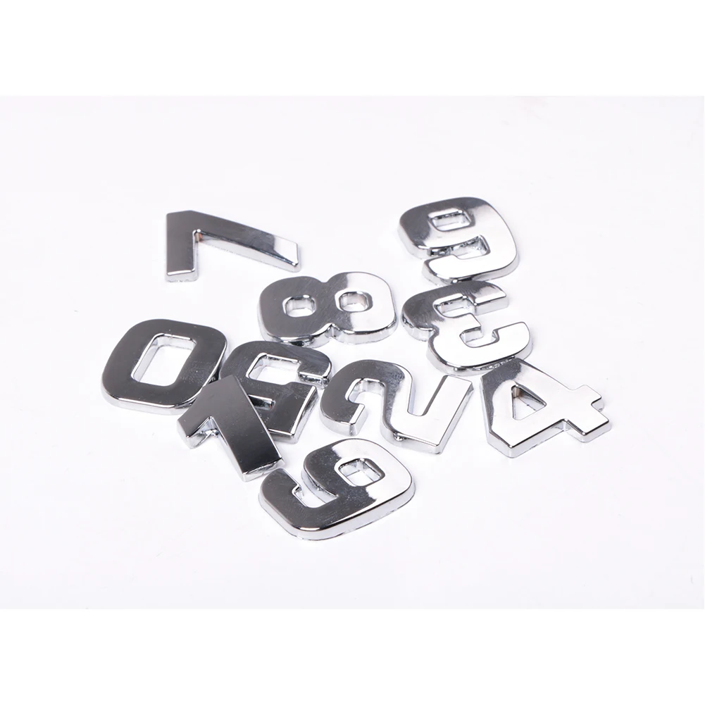 Kaufe 1 Stücke 45mm Silber Schwarz Metall DIY Alphabet Auto Auto Moto 3D Auto  Aufkleber Aufkleber Abzeichen Abzeichen Auto Aufkleber