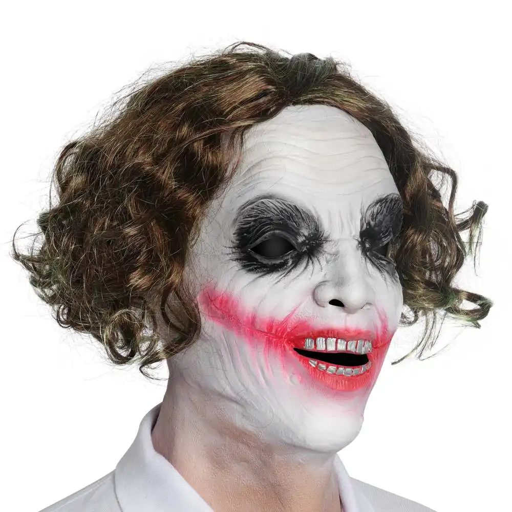 Mascarello Joker Dress Pennywise Horror Clown Mask Stephen King Scary Purge Cosplay Realistic Latex For Party Ball Costume | Дом и сад