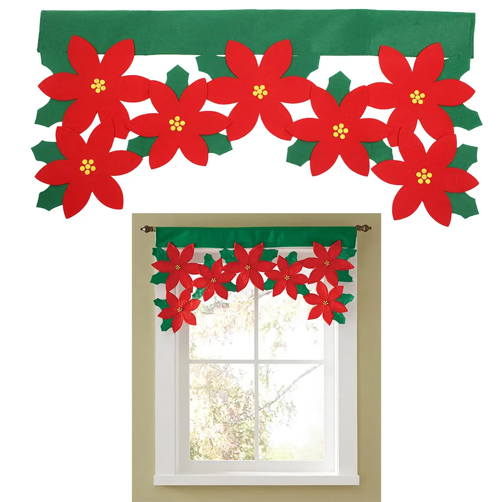 

Novelty Non-woven Christmas Curtain Party Home Decorations Ornament 92x45cm