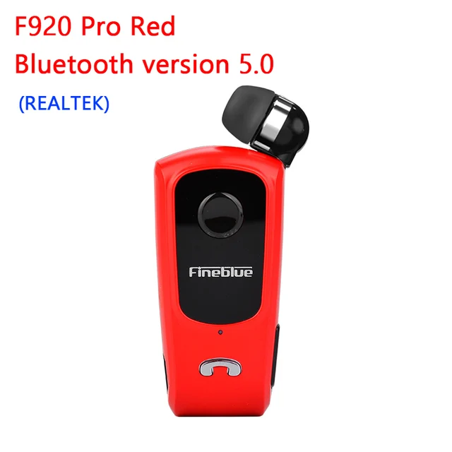 Fineblue F920 Pro Mini Wireless Earphone Retractable Portable Bluetooth Headset Calls Remind Vibration Sport Run Gamer Headphone F920 Pro Red