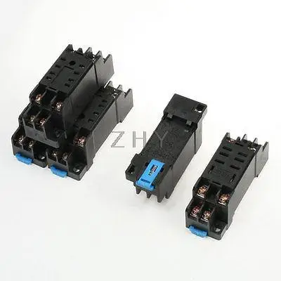 

5 Pcs 35mm DIN Rail Mount DYF08A 8Pin Relay Holder Socket Base for MY2-J