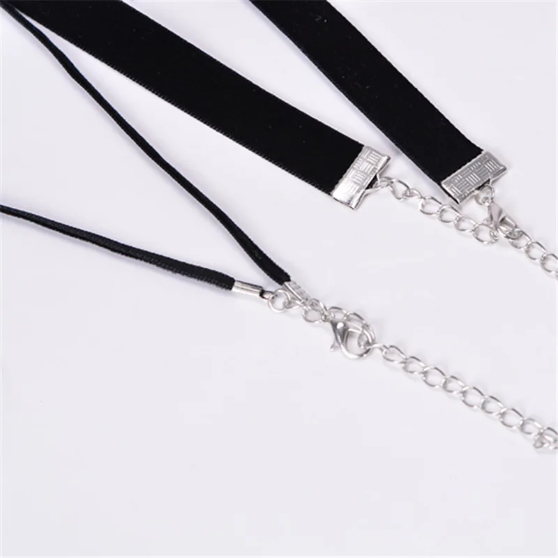 Retro Simple Black Velvet Choker Collar Neck Chains Clavicle Chain For Women Girls Female Necklace