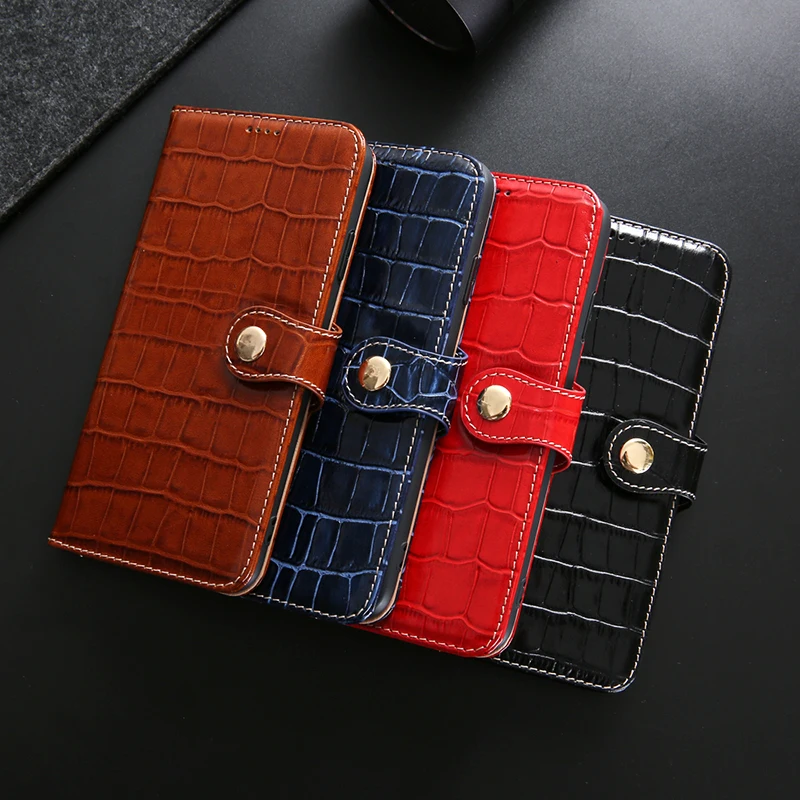  Flip Book Card Slot Genuine Leather Phone Case For iPhone 11 Pro Max X Xr Xs 7 8 Plus Luxury Crocod