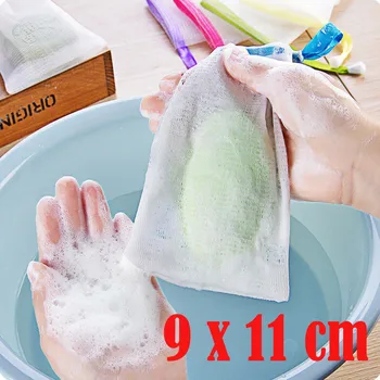 

Soap Bag Suds Maker Mesh Net Bags Sack Bath Pouches Holder 9x11cm Soap Net Bathe Cleaning Gloves Bath Shower Blister Bubble Mes