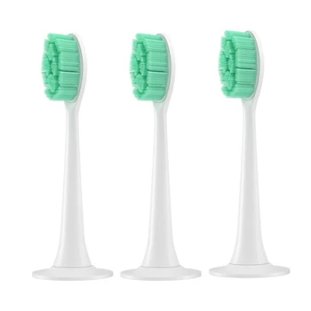 

3 Pcs For Xiaomi T300/T500 Sonic Electric Toothbrush Heads 3D Oral Whitening Replacement Tooth Brush Heads,Green