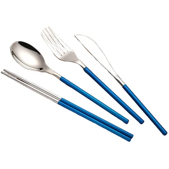 

Matte Handle Cutlery 304 Stainless Steel Tableware Western Dinnerware Knife Fork TeaSpoon Dining