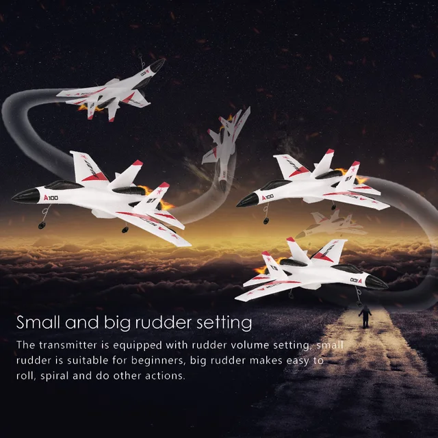 Wltoys XK A100 RC Plane 2.4G 340mm 3CH Airplane Fixed Wing Planes Outdoor RC Toys Flying Remote Control Plane Children Gift 5
