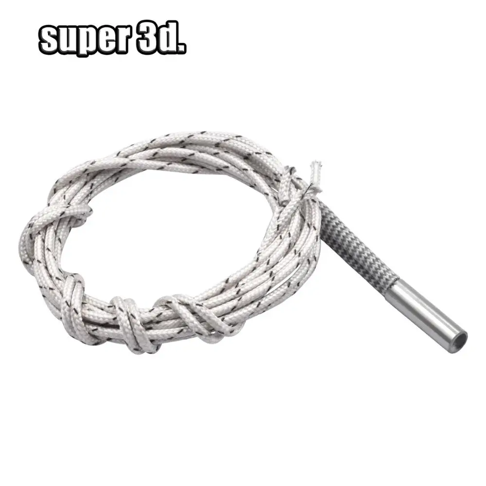 High-Power Ceramic Cartridge Heater with Extended Cable for 3D Printing Applications